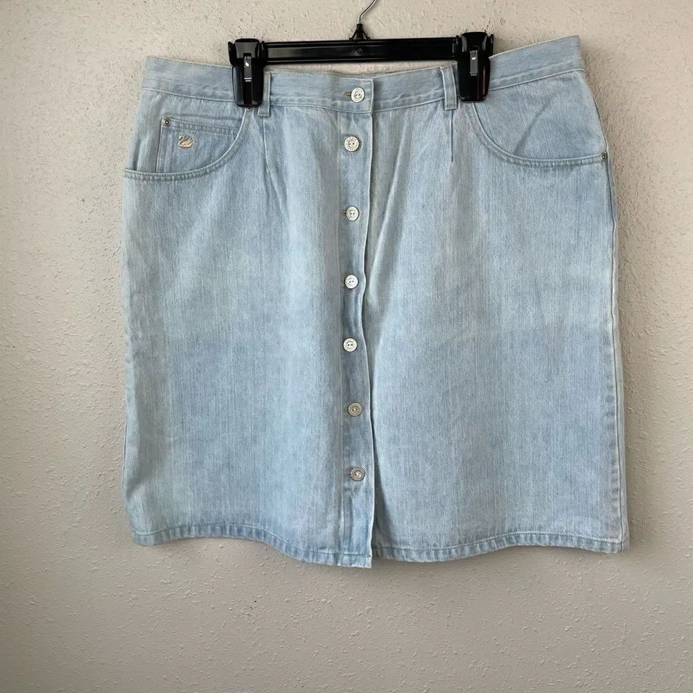 GloriaβVanderbiltβButtonΒ DownβDenimβMiniβSkirtβSizeβ20WβEUC